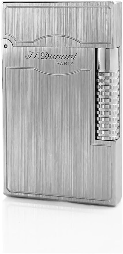 Classic Brushed Silver Lighter, Double Soft Flame, Clear Ding Sound, Collection Gift for Men Dad Boyfriend Husband Friend