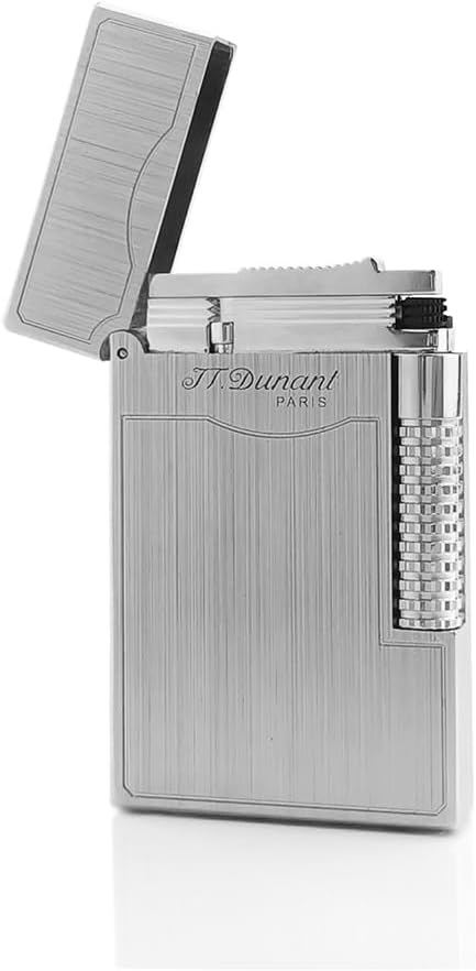 Classic Brushed Silver Lighter, Double Soft Flame, Clear Ding Sound, Collection Gift for Men Dad Boyfriend Husband Friend